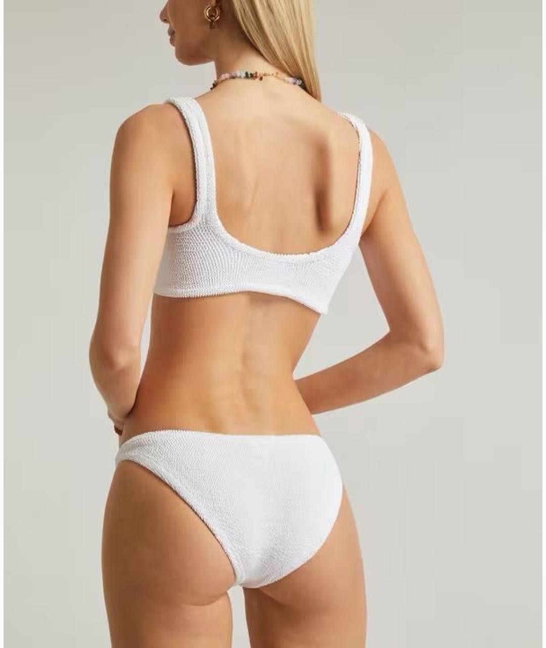 HUNZA G Белый полиамидовый купальник, фото 4