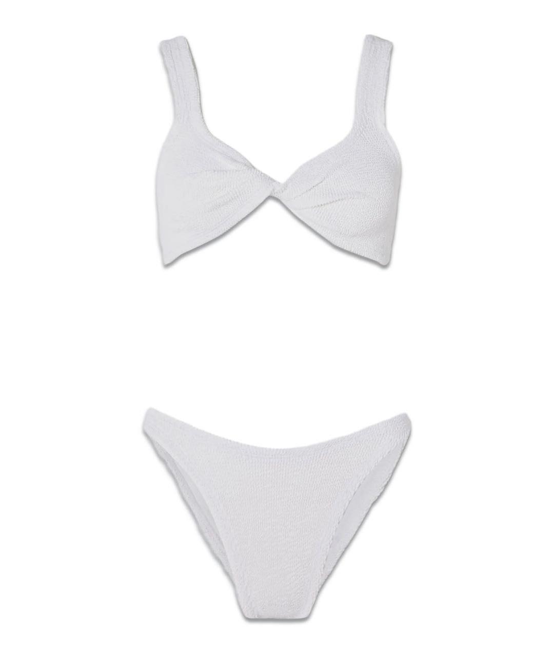 HUNZA G Белый полиамидовый купальник, фото 1