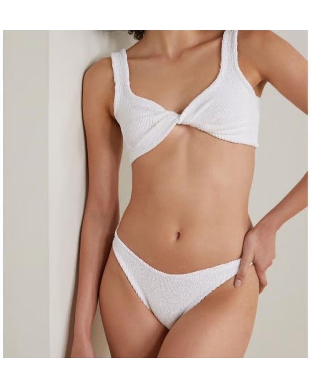 HUNZA G Белый полиамидовый купальник, фото 2