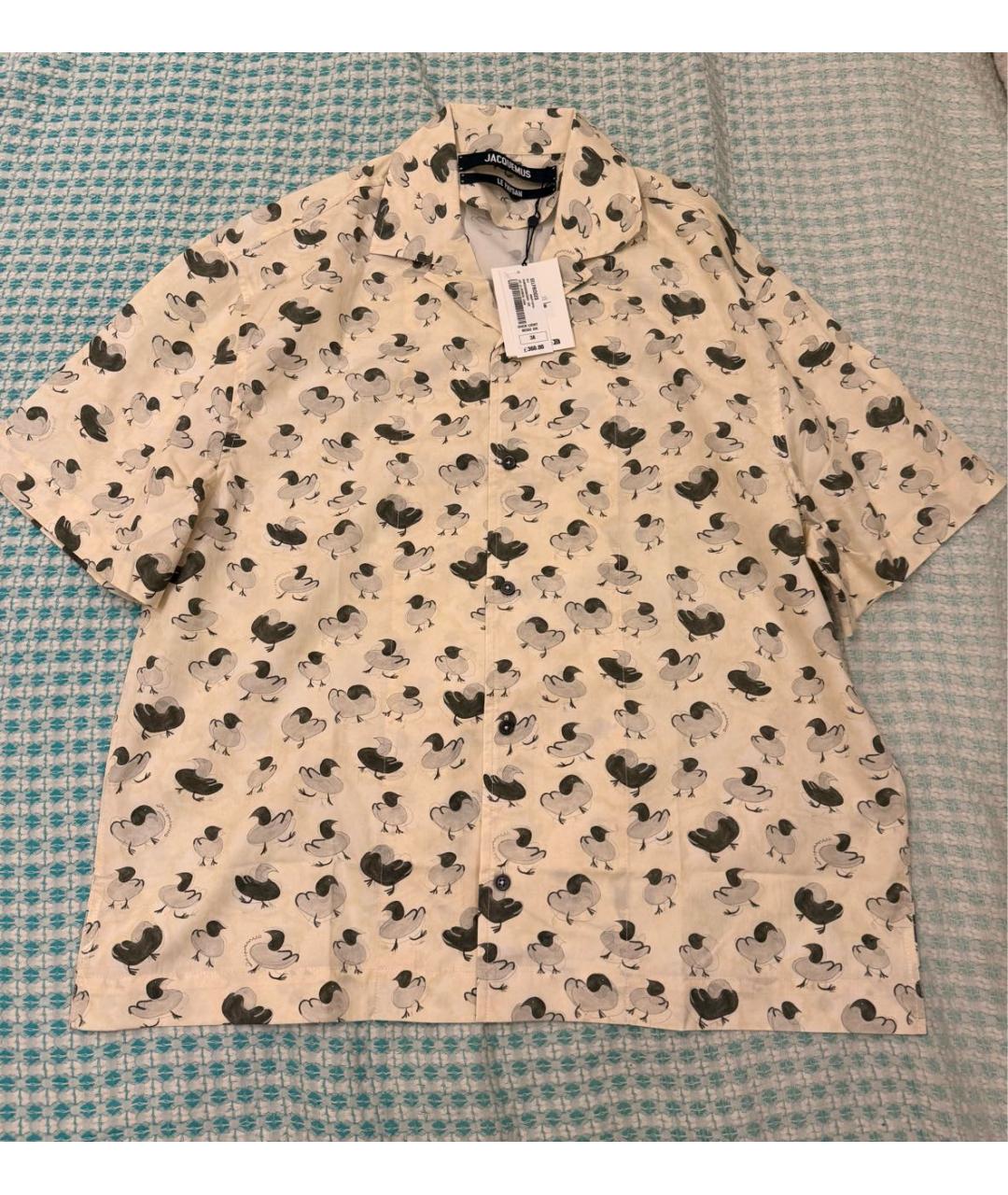JACQUEMUS Бежевая хлопковая рубашка, фото 2