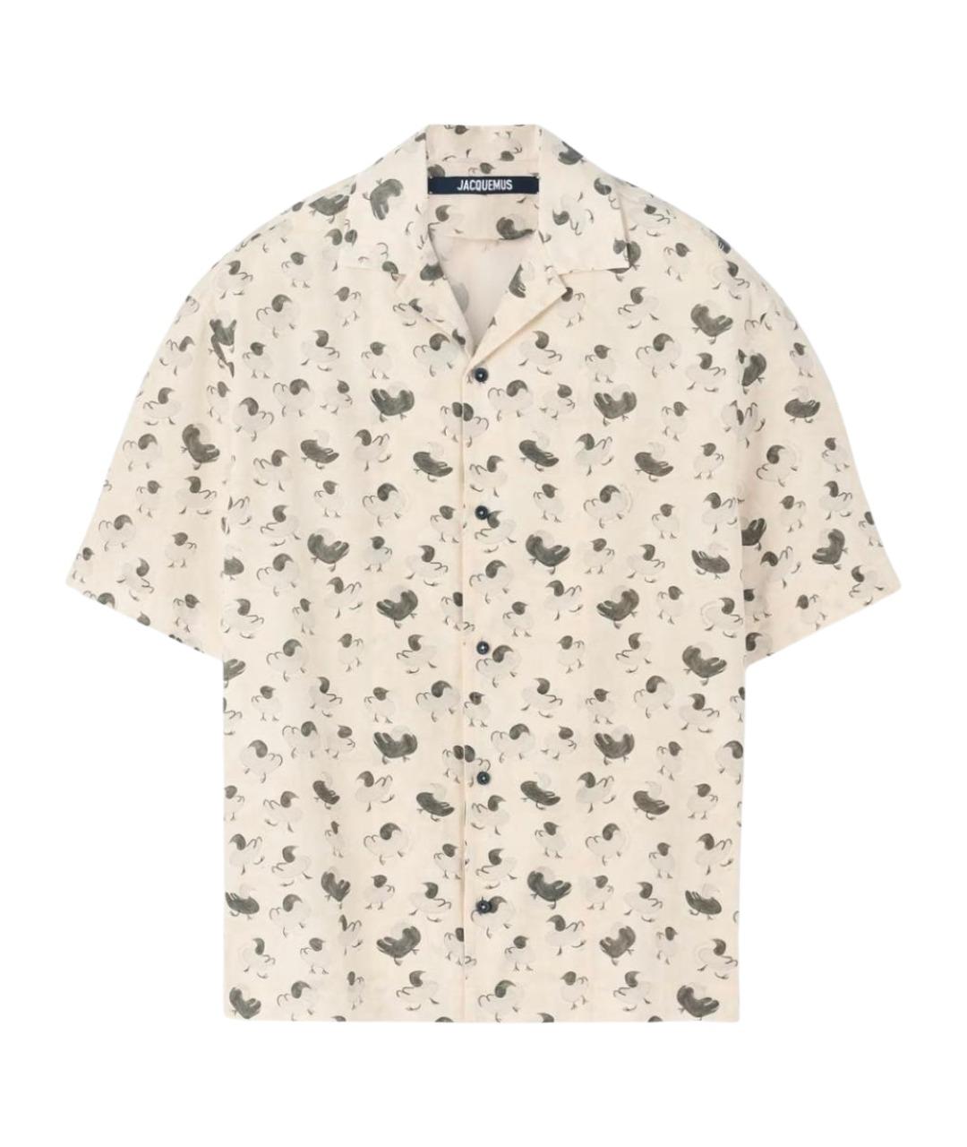 JACQUEMUS Бежевая хлопковая рубашка, фото 1