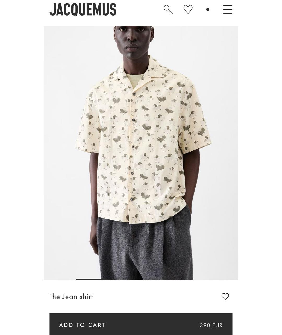 JACQUEMUS Бежевая хлопковая рубашка, фото 6