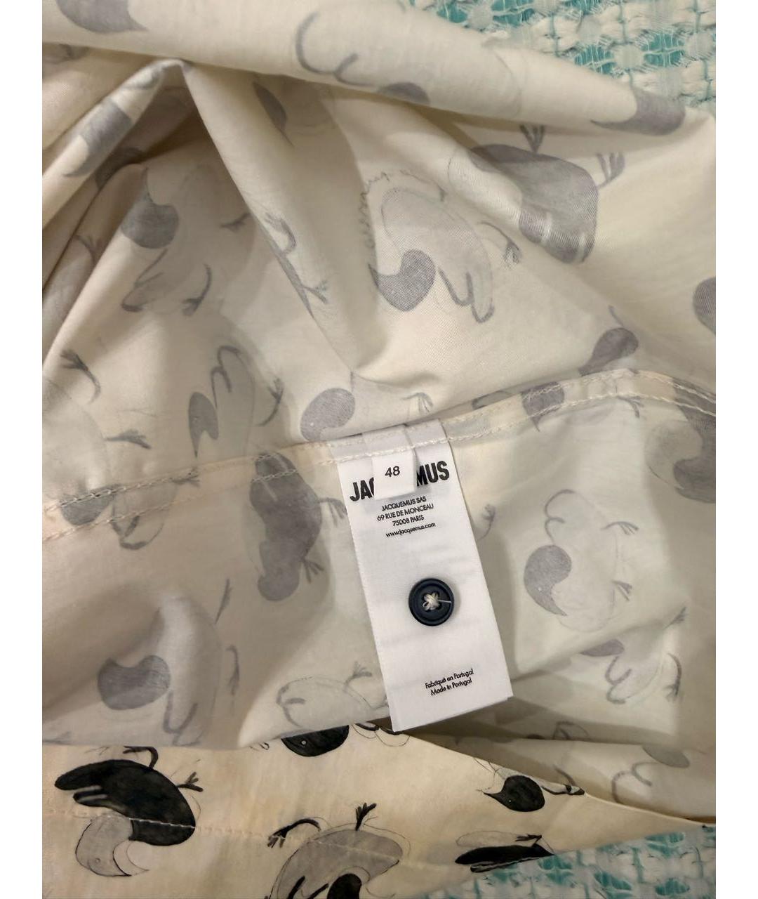 JACQUEMUS Бежевая хлопковая рубашка, фото 4