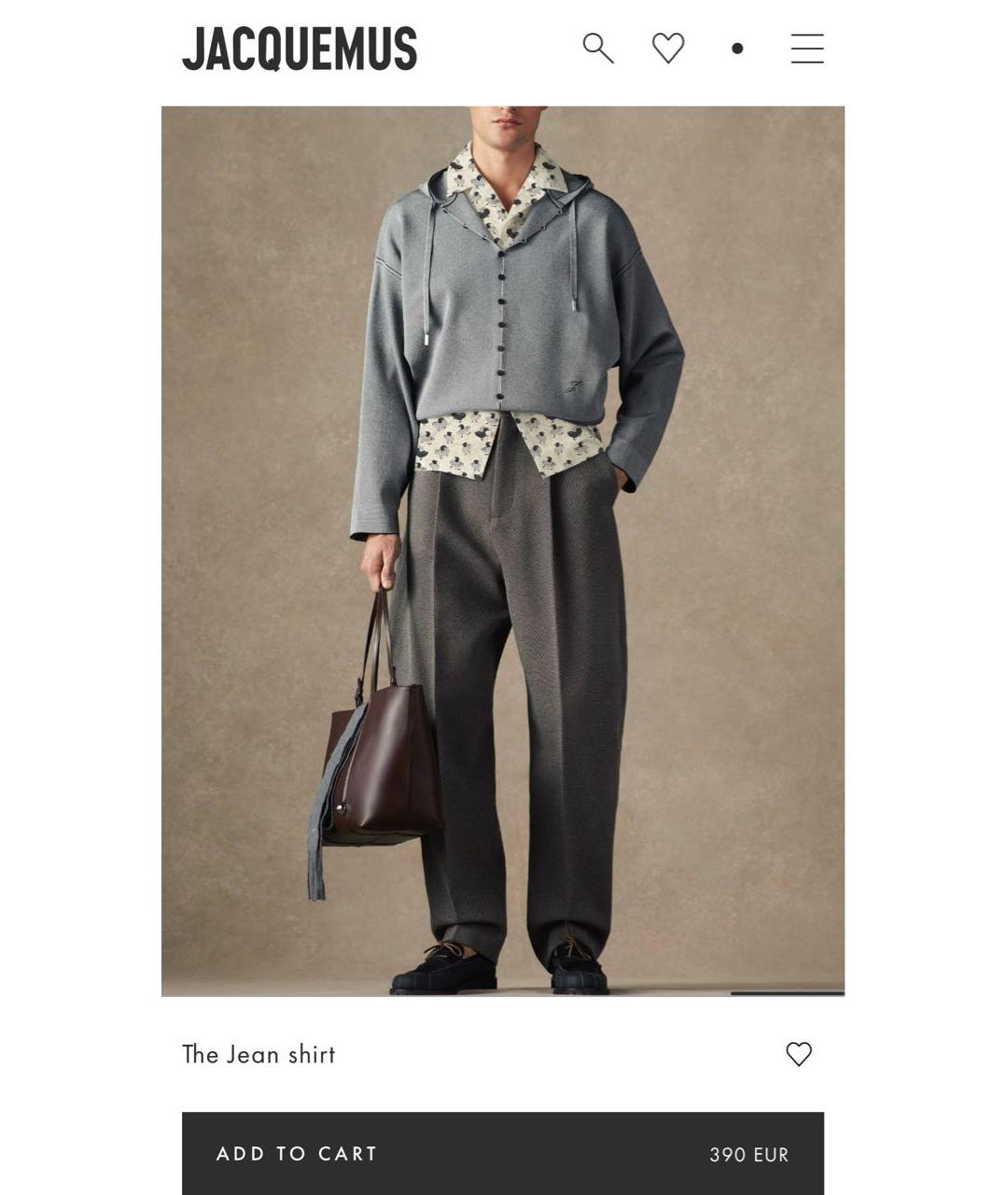 JACQUEMUS Бежевая хлопковая рубашка, фото 8