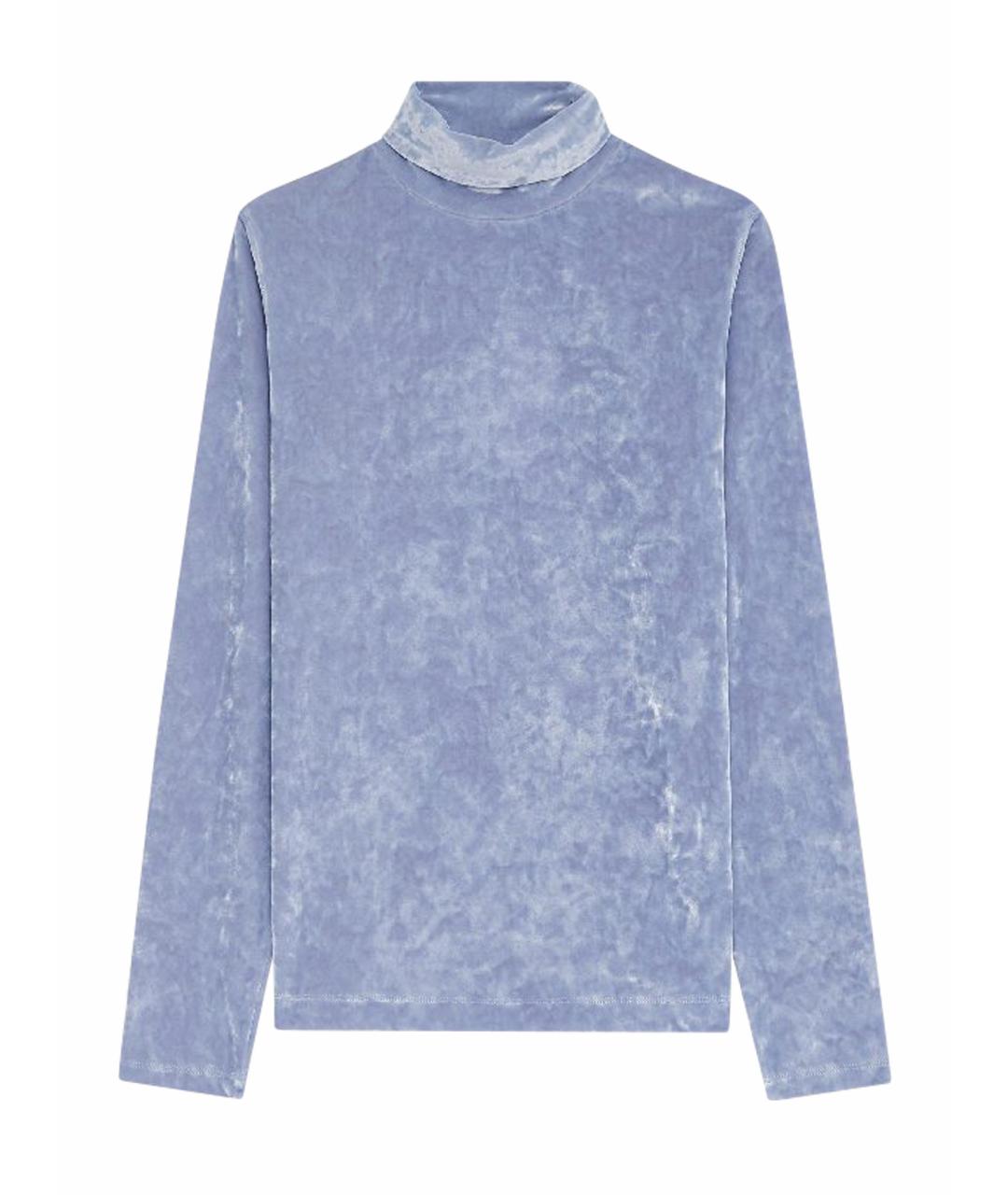 DRIES VAN NOTEN Голубая бархатная водолазка, фото 1