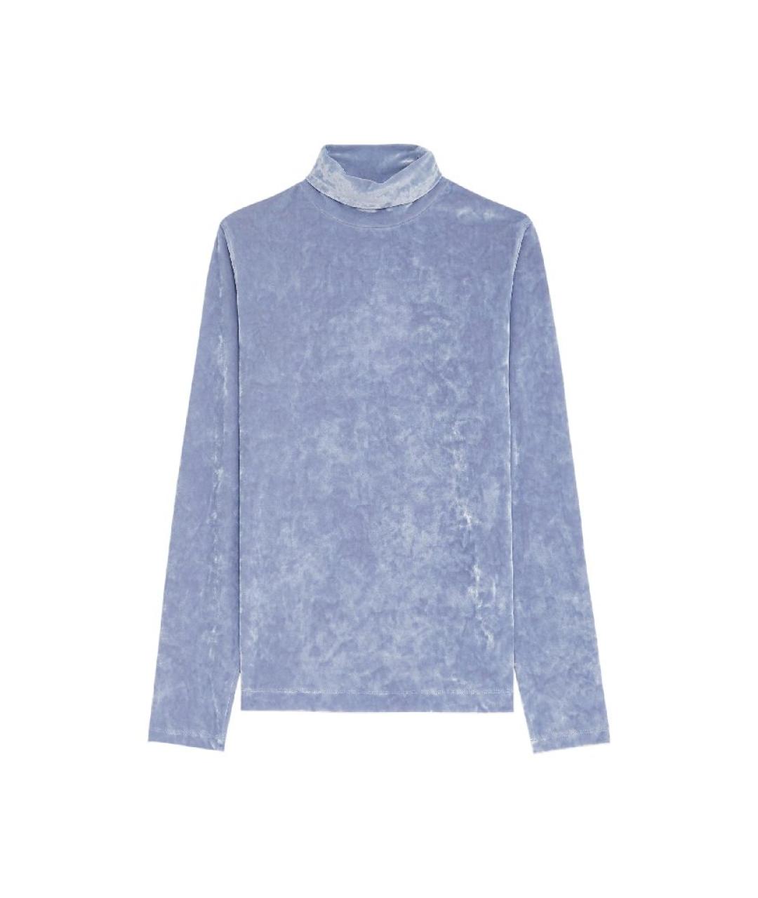 DRIES VAN NOTEN Голубая бархатная водолазка, фото 6