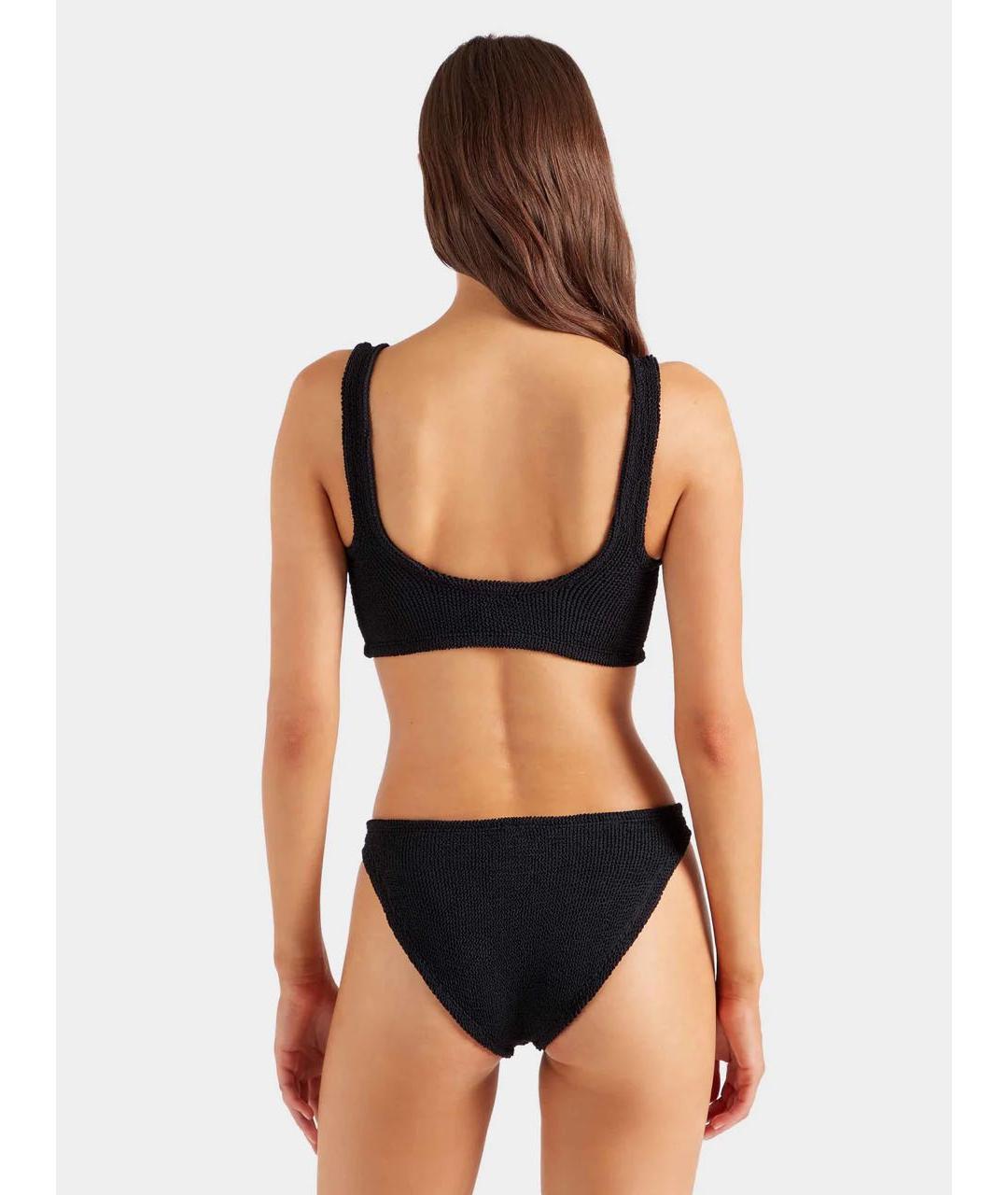 HUNZA G Черный полиамидовый купальник, фото 3