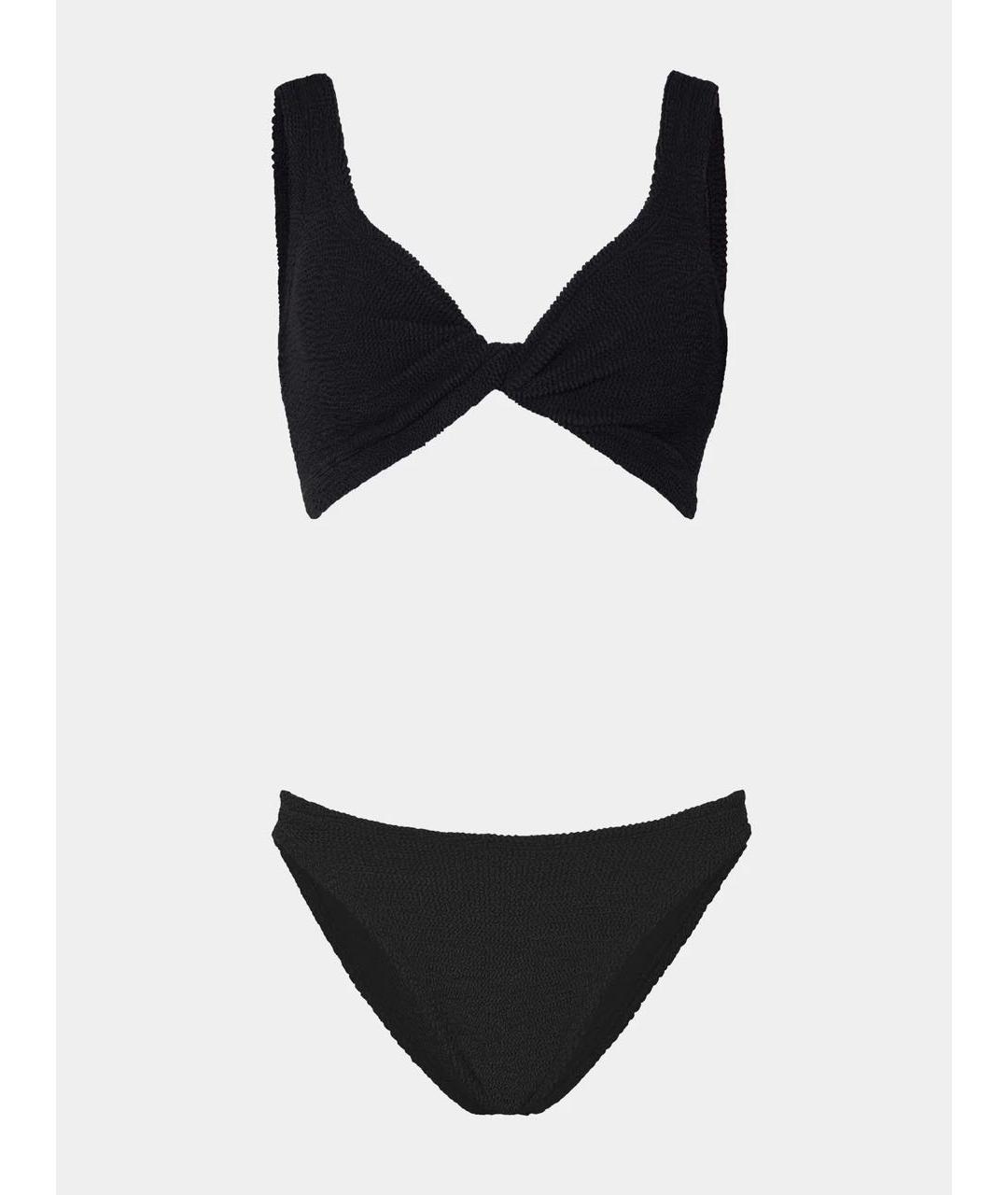 HUNZA G Черный полиамидовый купальник, фото 7