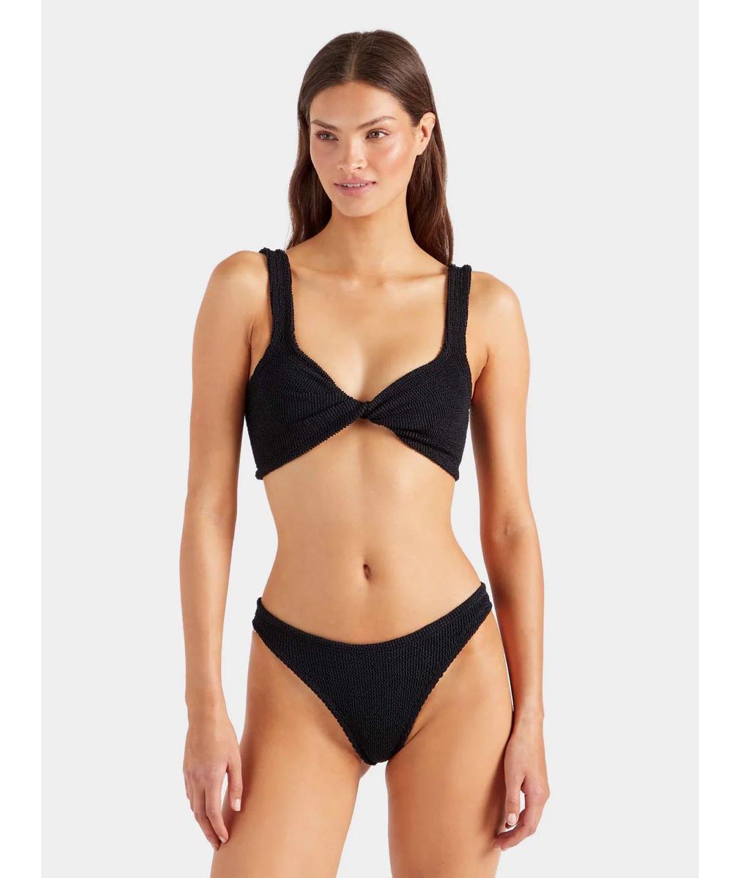 HUNZA G Черный полиамидовый купальник, фото 2