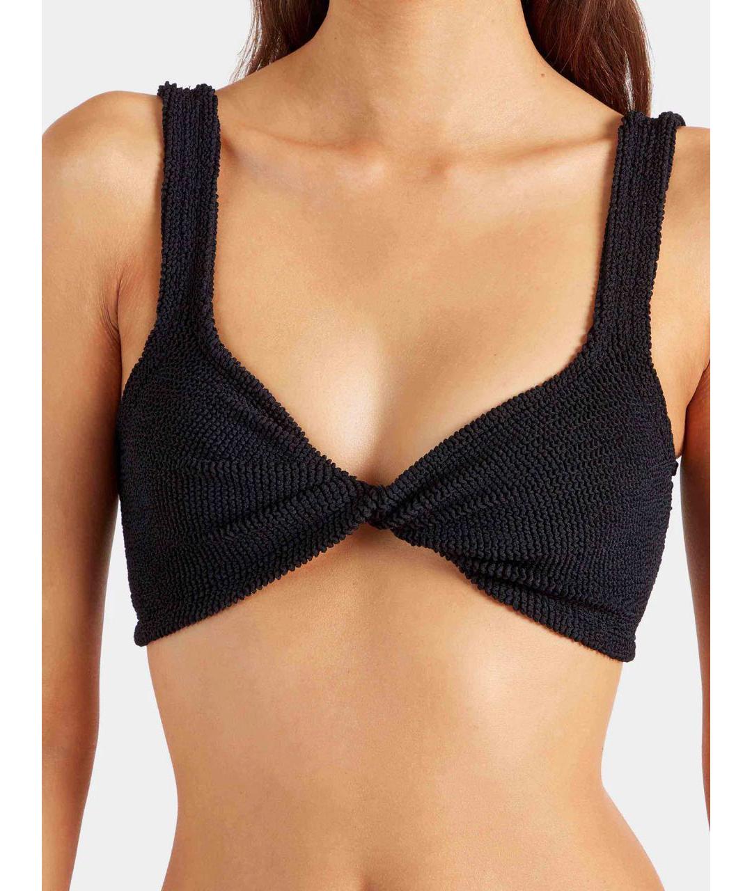 HUNZA G Черный полиамидовый купальник, фото 4