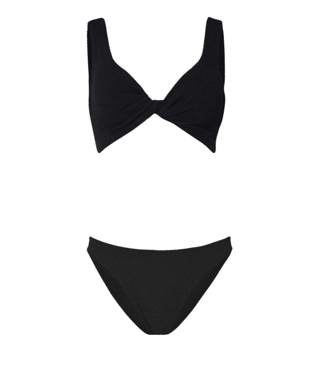 HUNZA G Черный полиамидовый купальник, фото 1