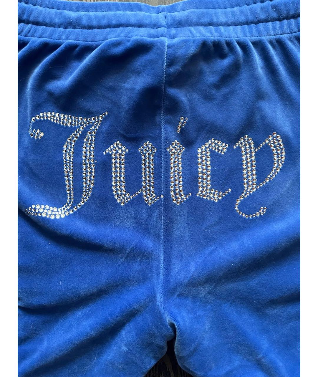JUICY COUTURE Синий велюровый костюм с брюками, фото 8