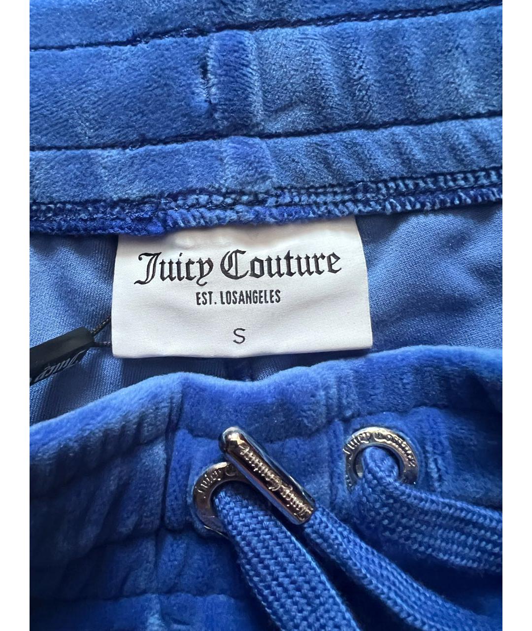 JUICY COUTURE Синий велюровый костюм с брюками, фото 6