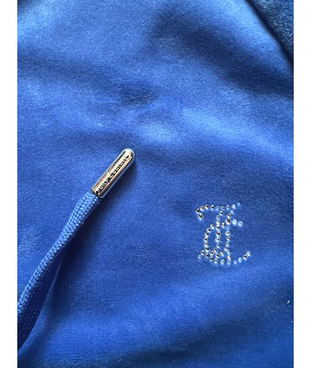 JUICY COUTURE Синий велюровый костюм с брюками, фото 3