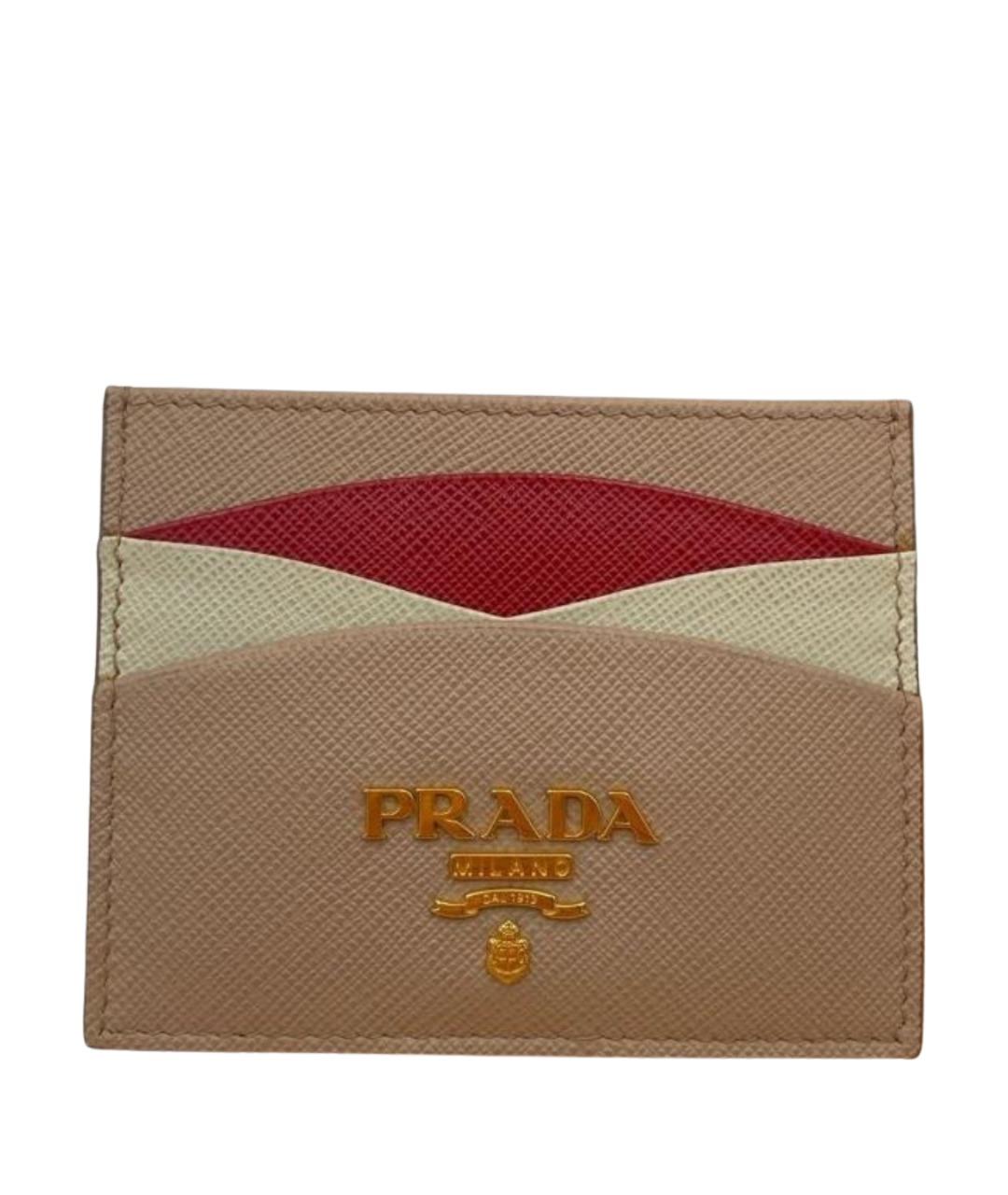 PRADA Коричневый кожаный кардхолдер, фото 1