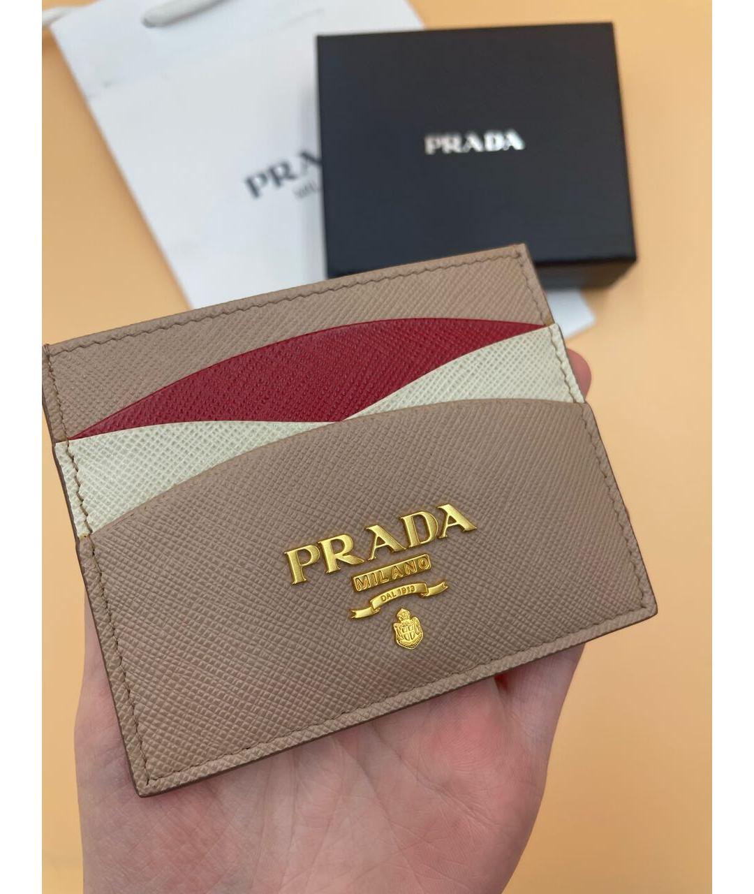 PRADA Коричневый кожаный кардхолдер, фото 8