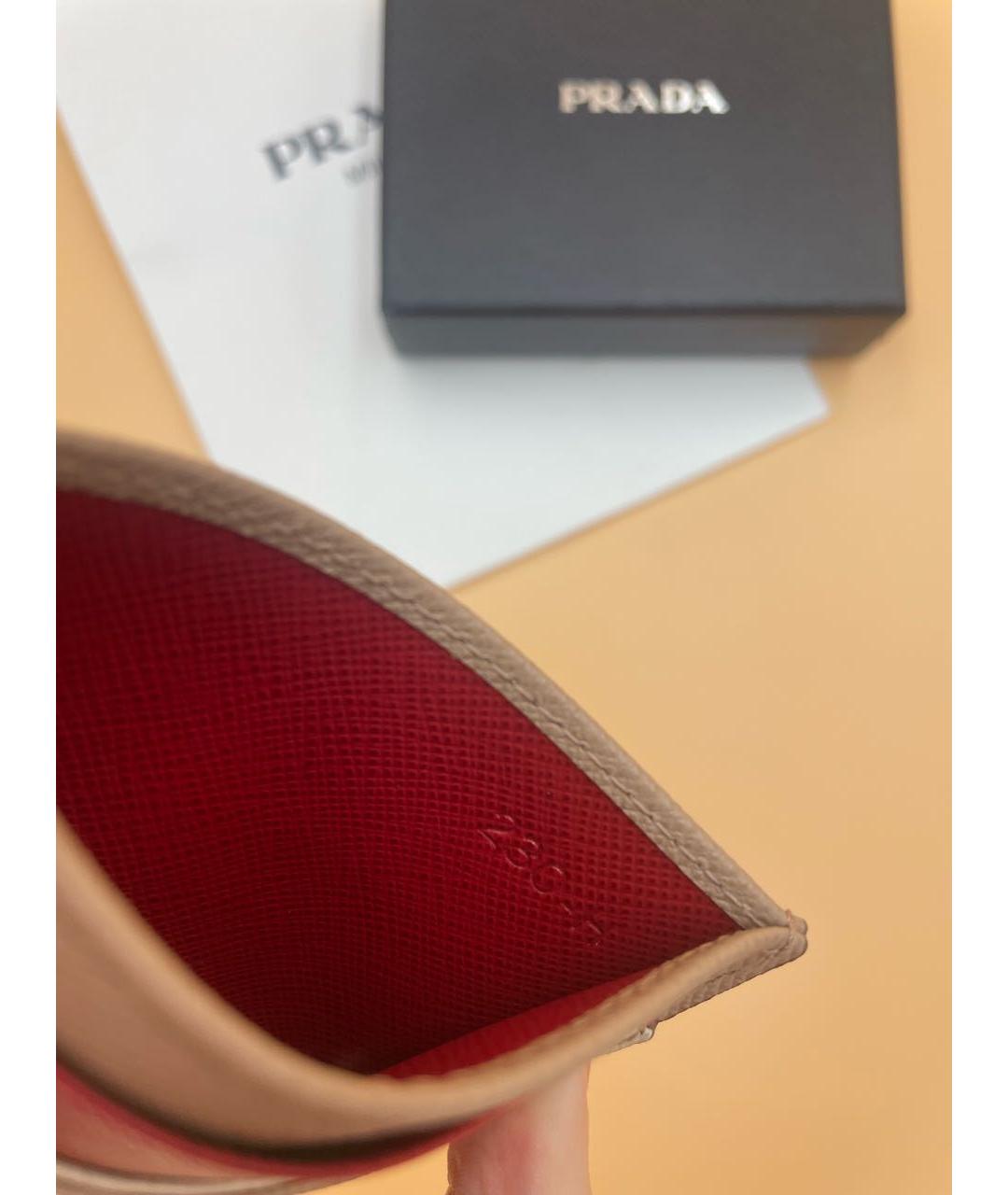 PRADA Коричневый кожаный кардхолдер, фото 6