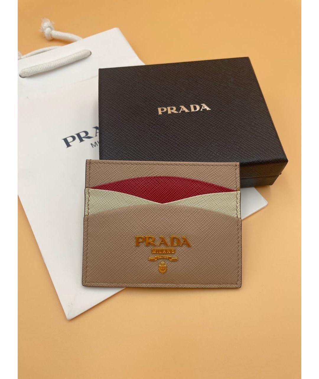 PRADA Коричневый кожаный кардхолдер, фото 9