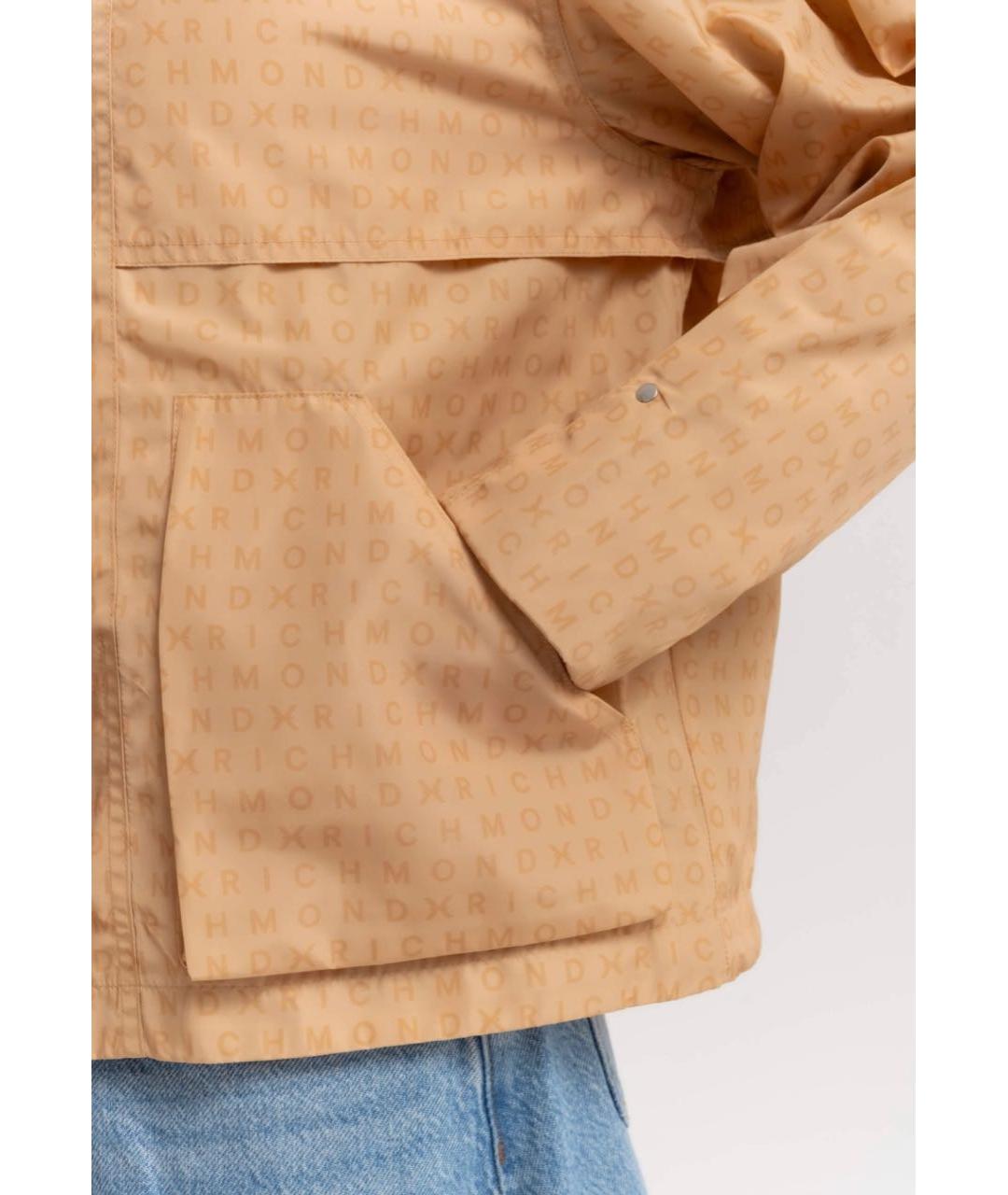 JOHN RICHMOND Бежевый полиэстеровый тренч/плащ, фото 6