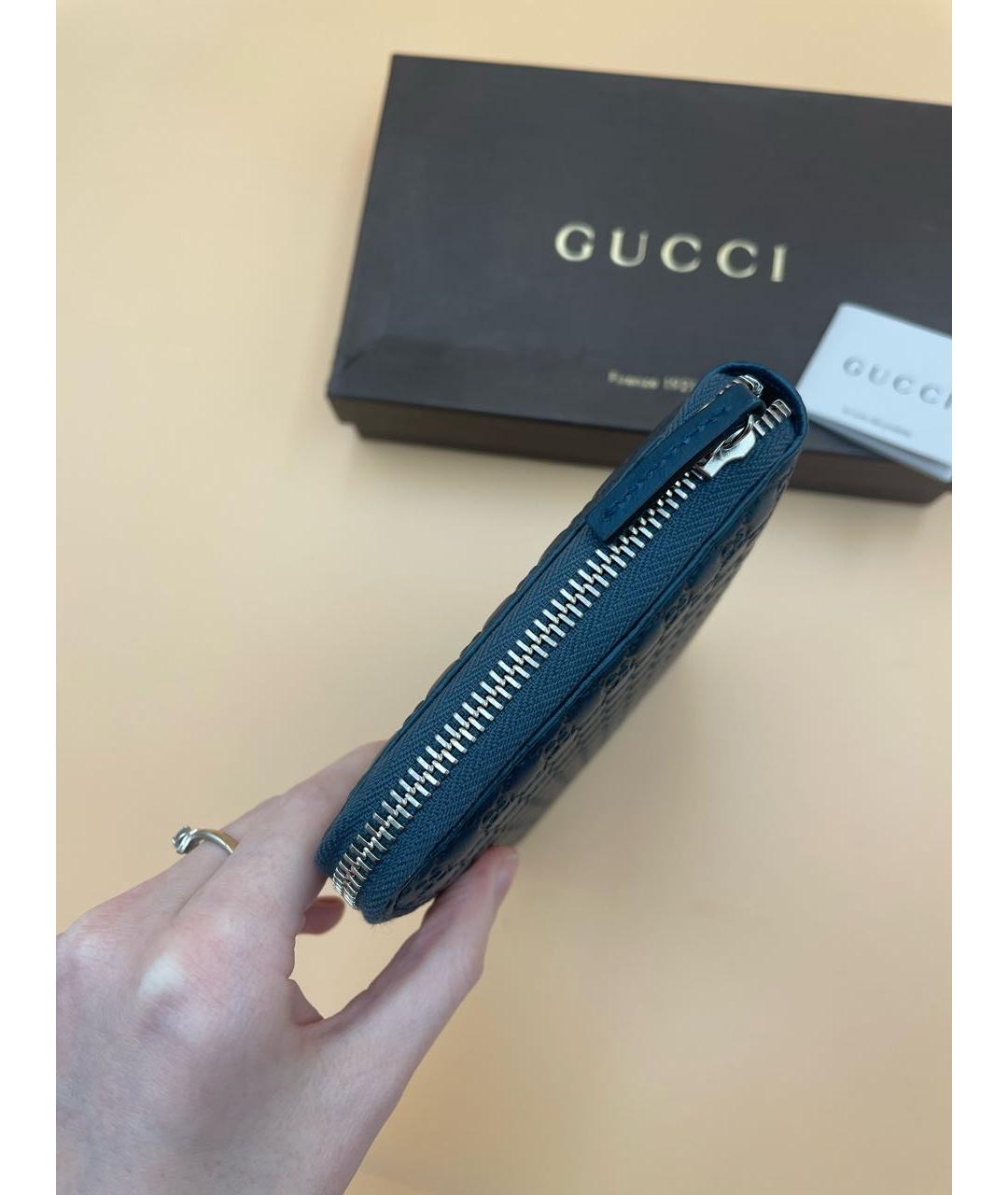 GUCCI Темно-синий кошелек, фото 4