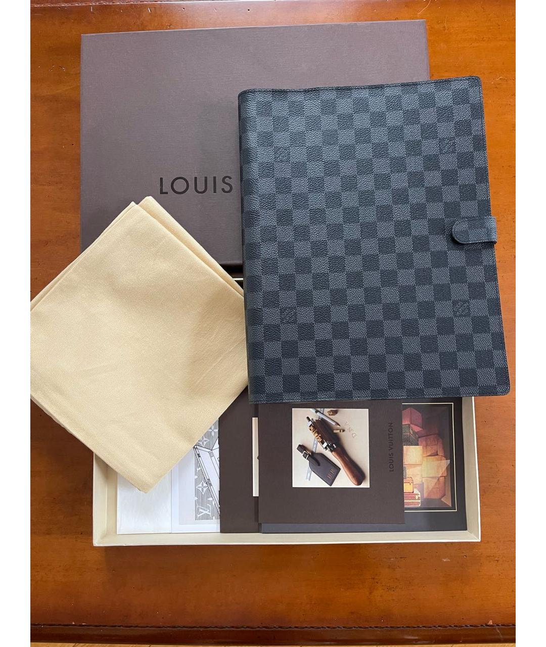 LOUIS VUITTON Антрацитовая папка для документов, фото 5