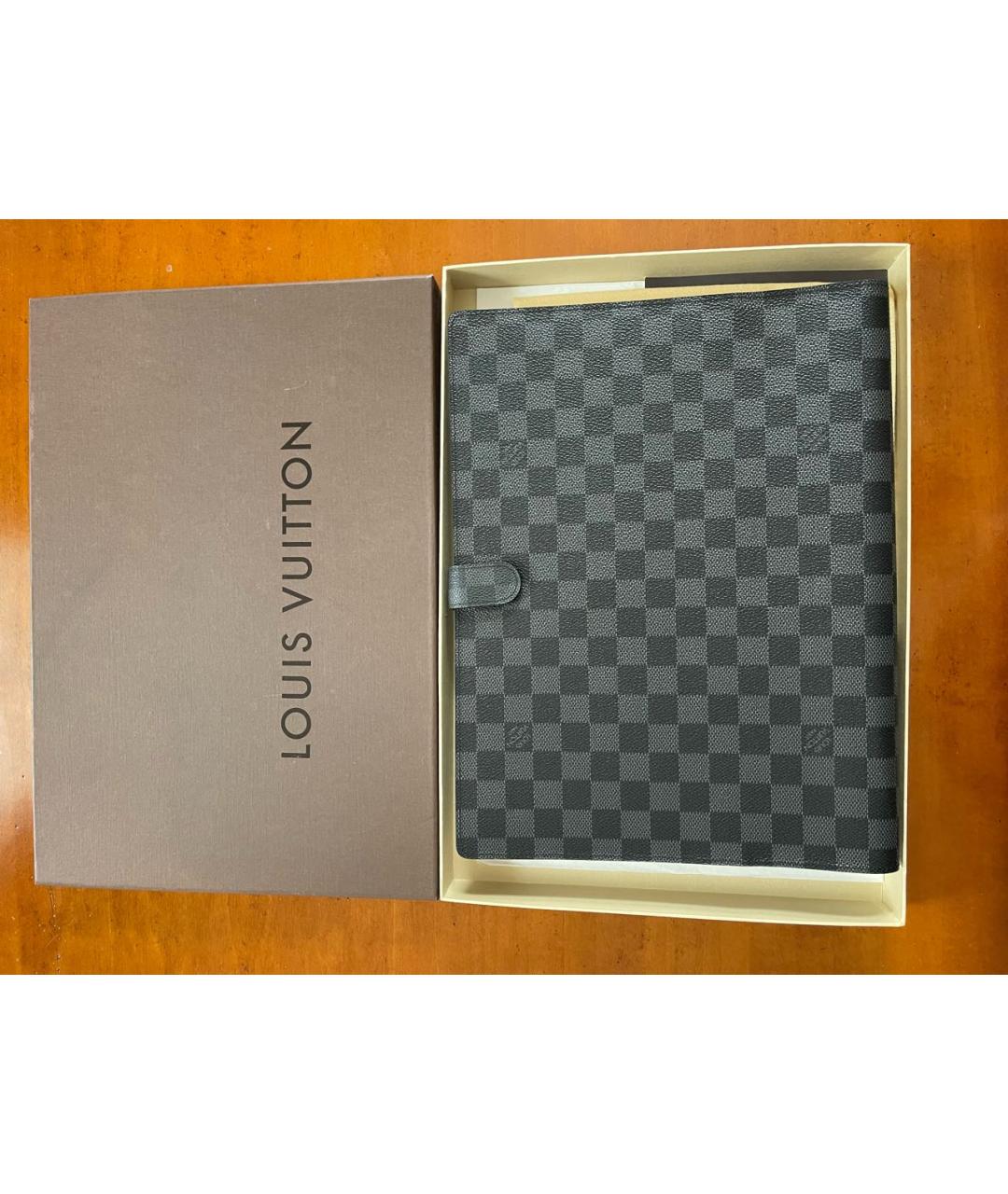 LOUIS VUITTON Антрацитовая папка для документов, фото 6