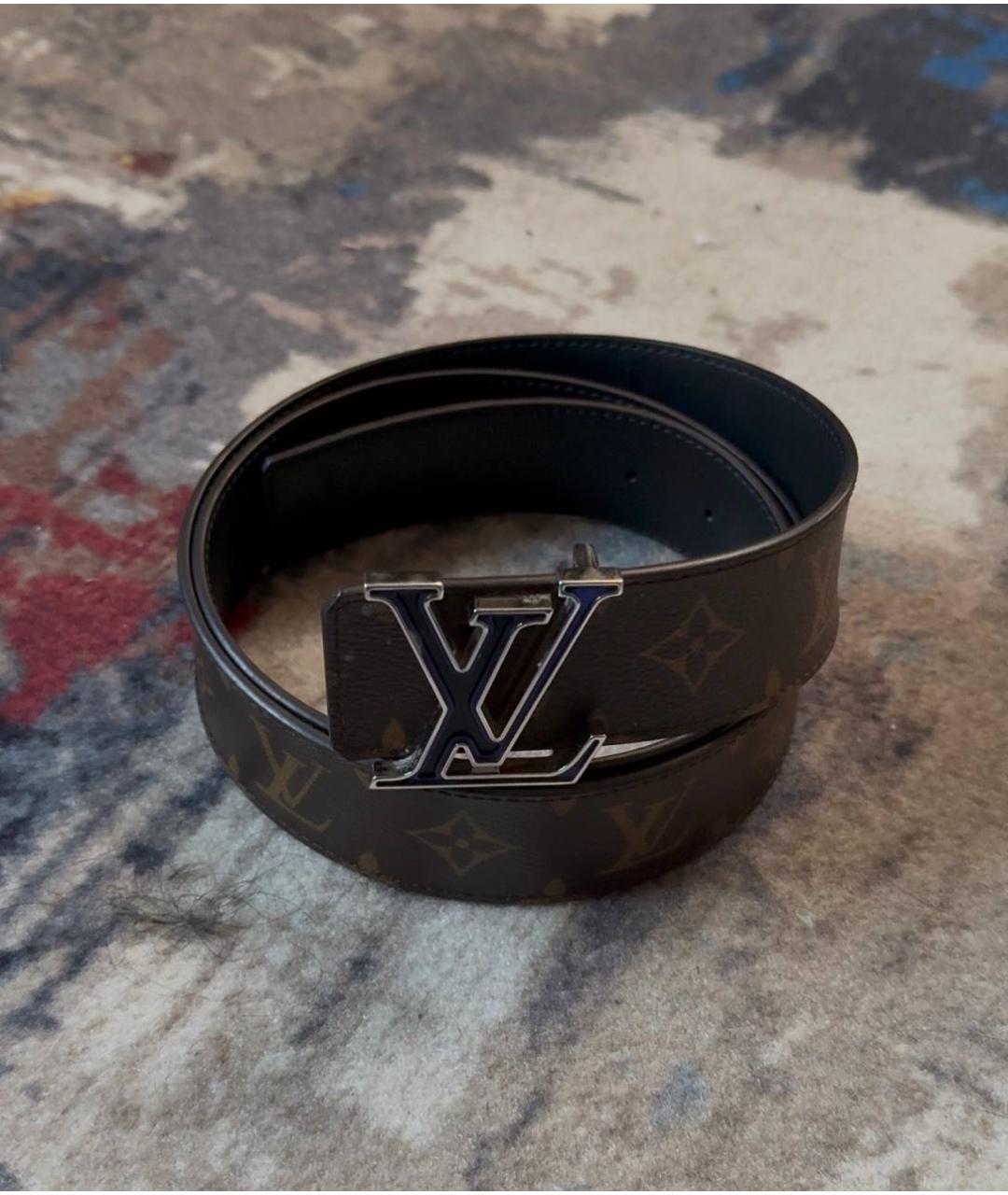 LOUIS VUITTON Коричневый кожаный ремень, фото 5