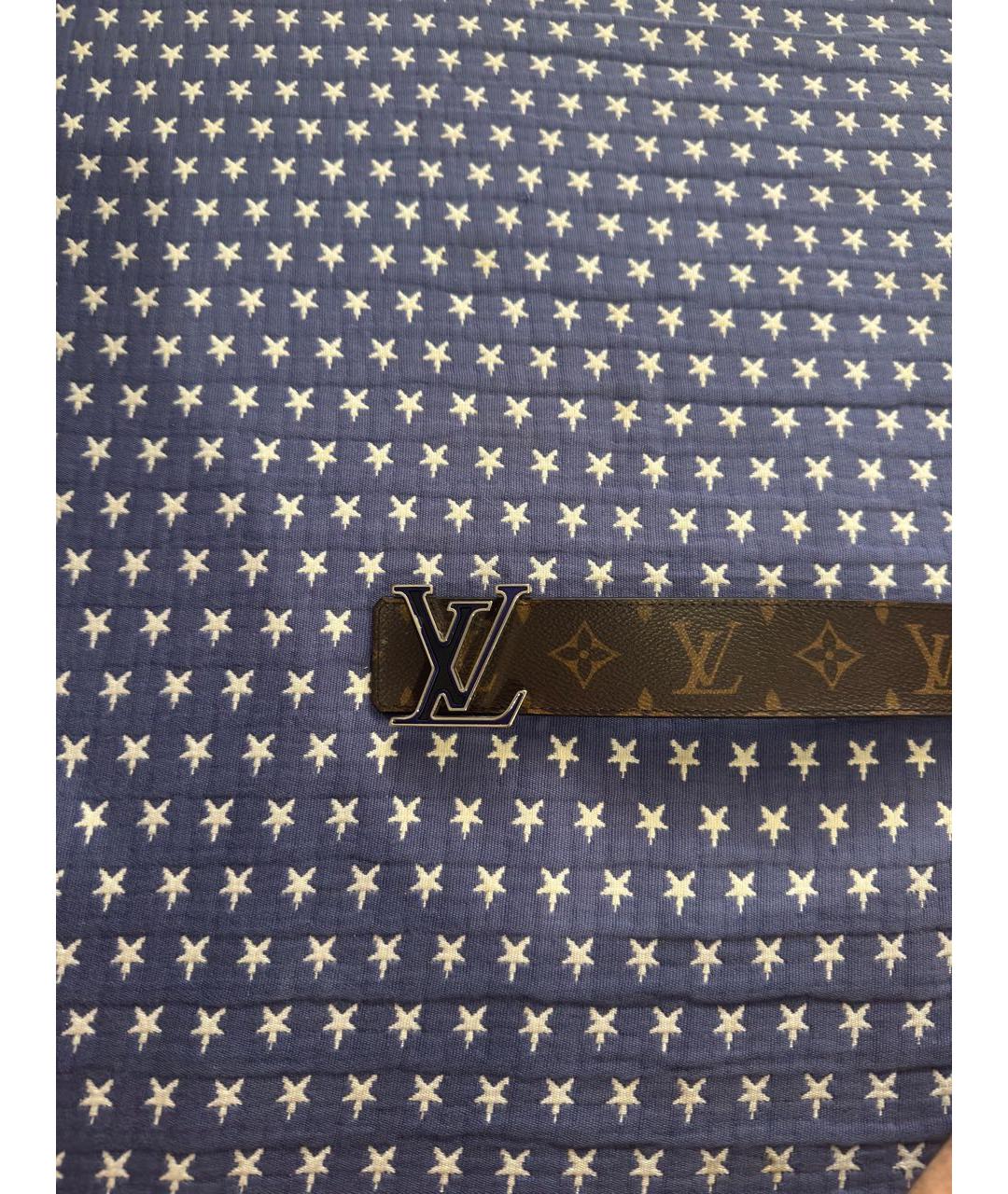 LOUIS VUITTON Коричневый кожаный ремень, фото 2