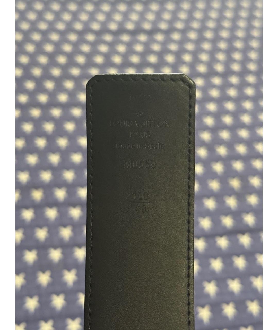 LOUIS VUITTON Коричневый кожаный ремень, фото 3