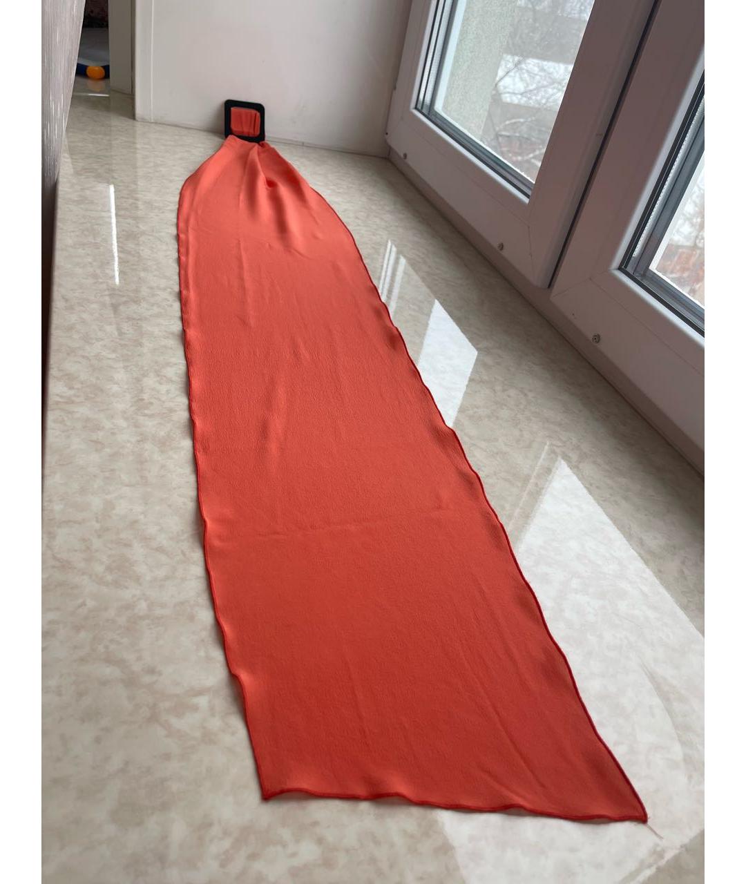 TRUSSARDI Коралловое шелковое коктейльное платье, фото 5