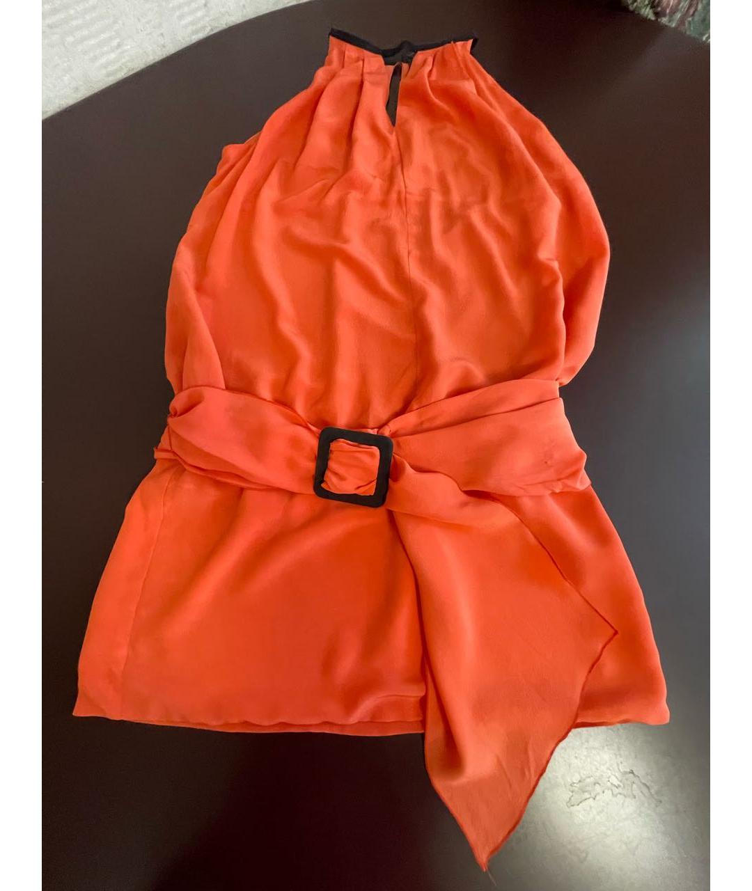 TRUSSARDI Коралловое шелковое коктейльное платье, фото 3