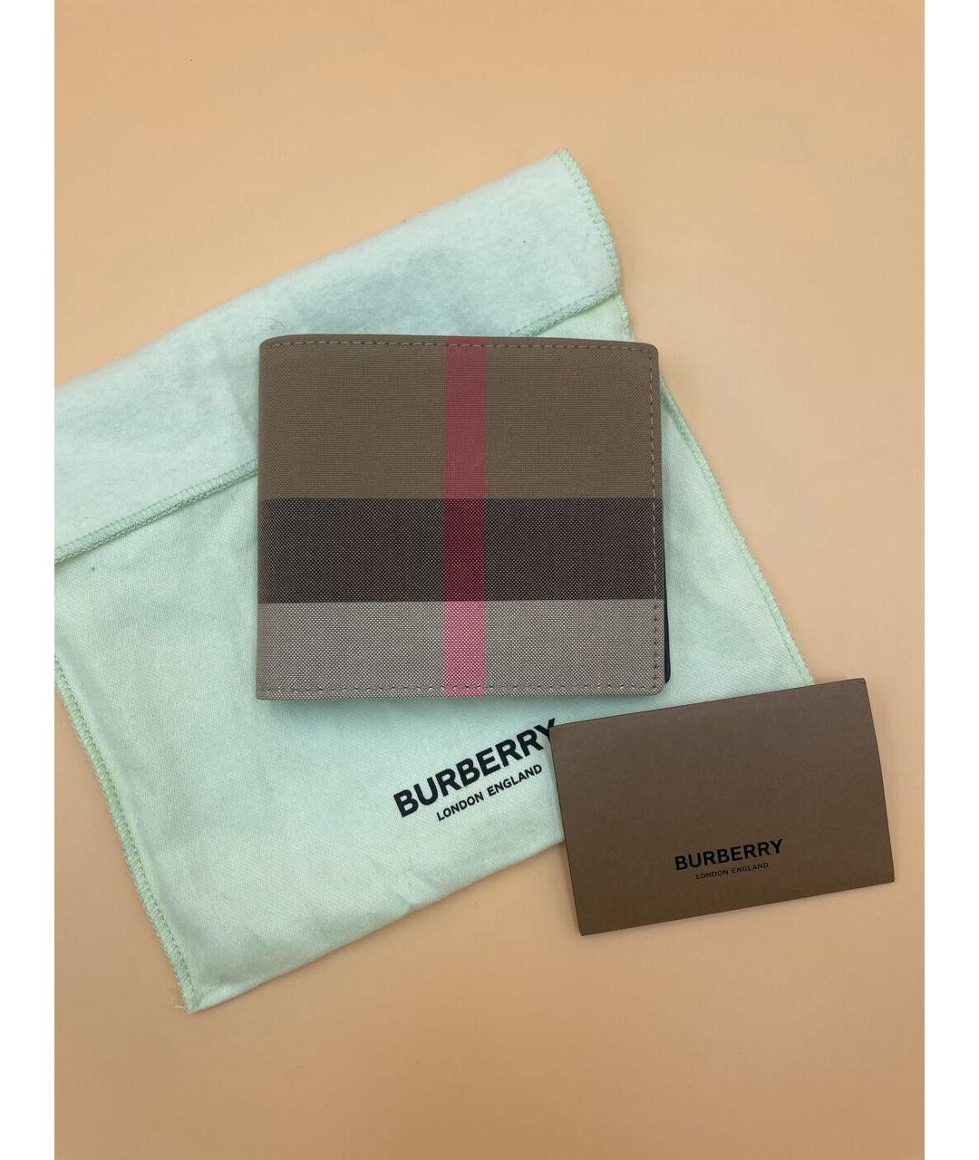 BURBERRY Коричневый кожаный кошелек, фото 5