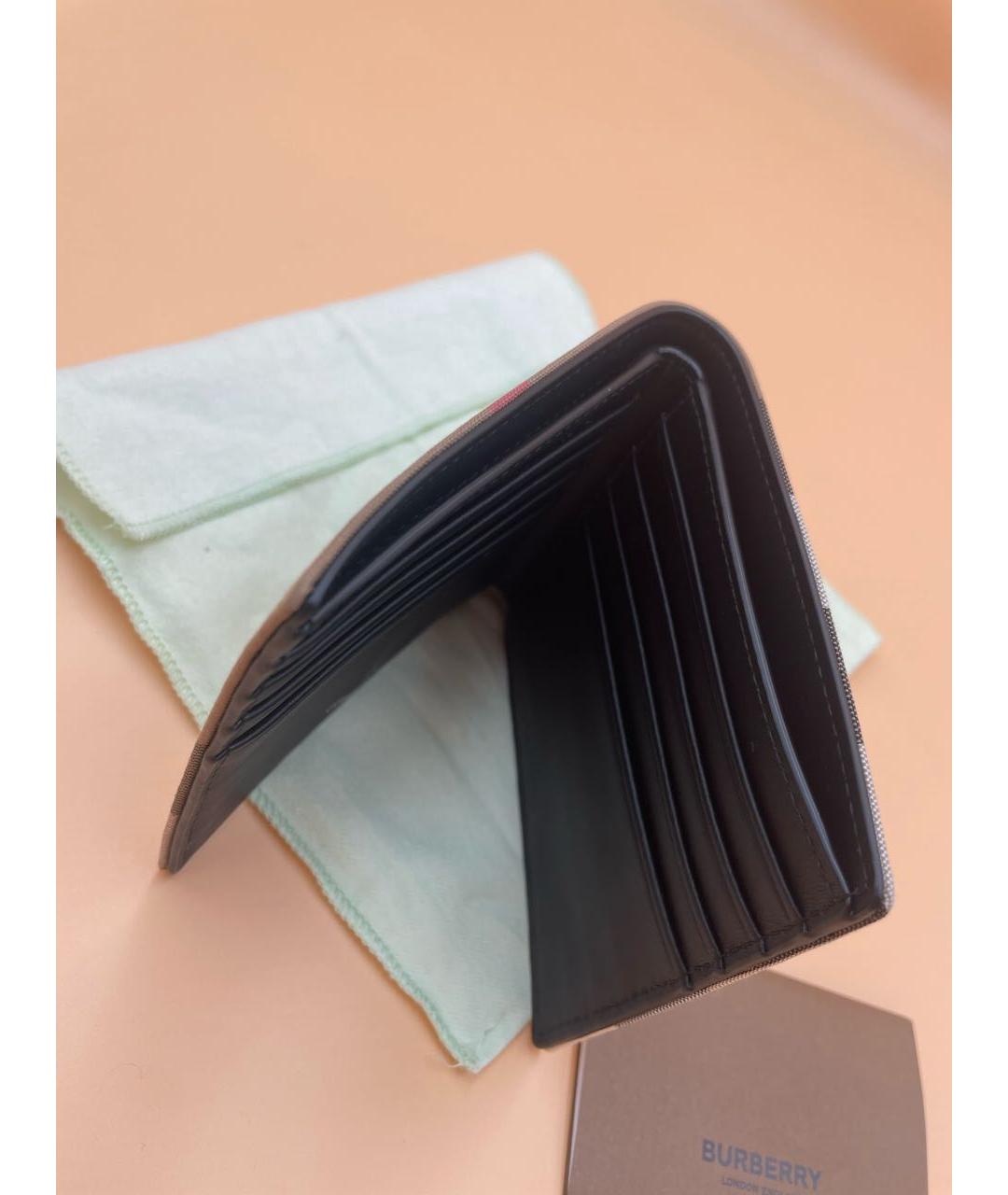 BURBERRY Коричневый кожаный кошелек, фото 4