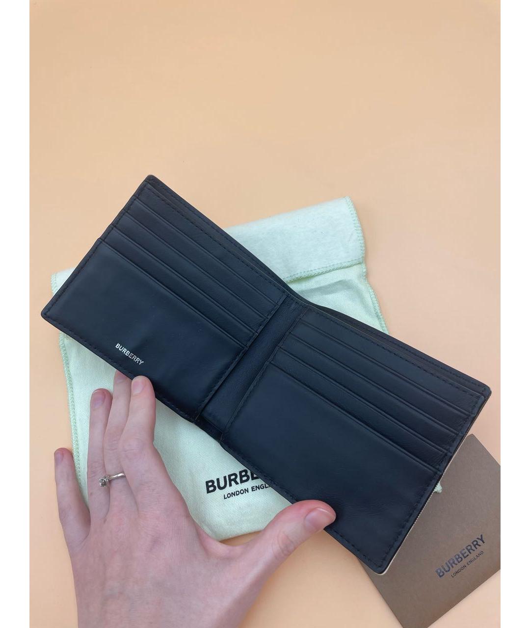 BURBERRY Коричневый кожаный кошелек, фото 3