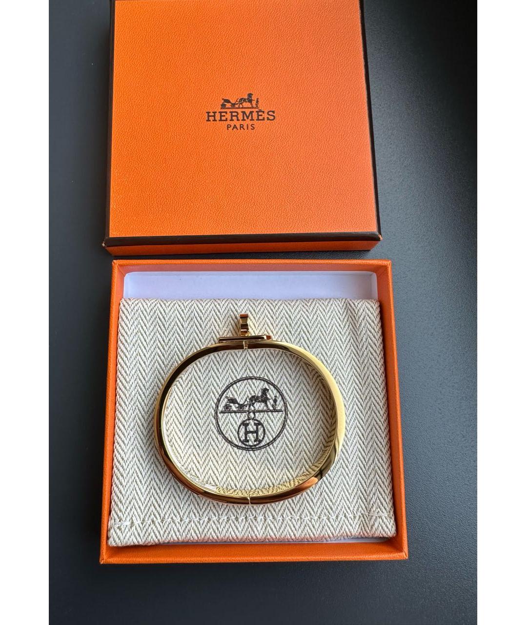 HERMES Голубой металлический браслет, фото 5