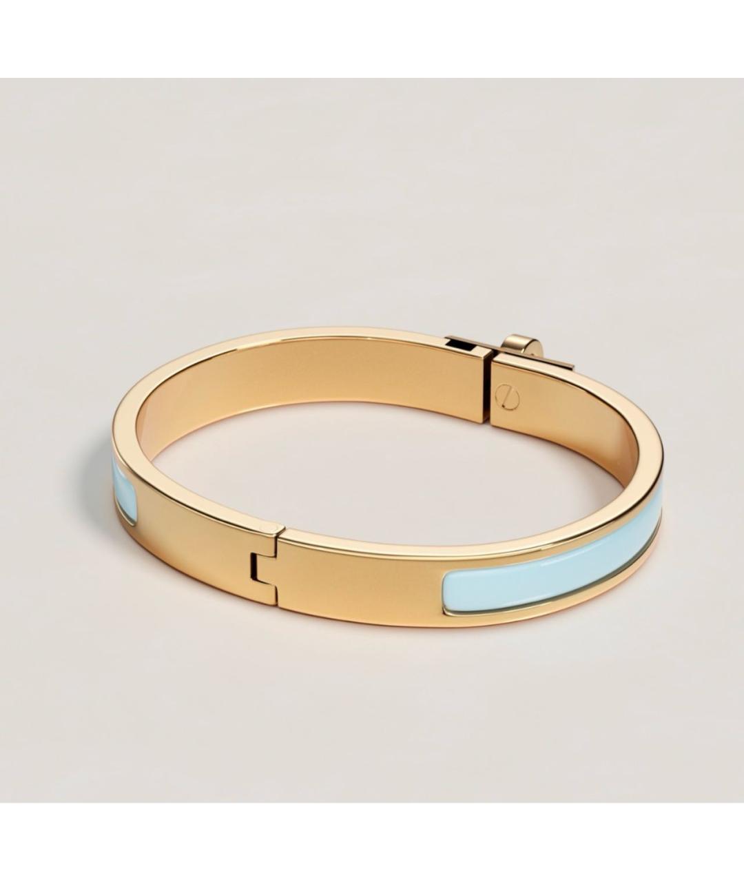 HERMES Голубой металлический браслет, фото 2