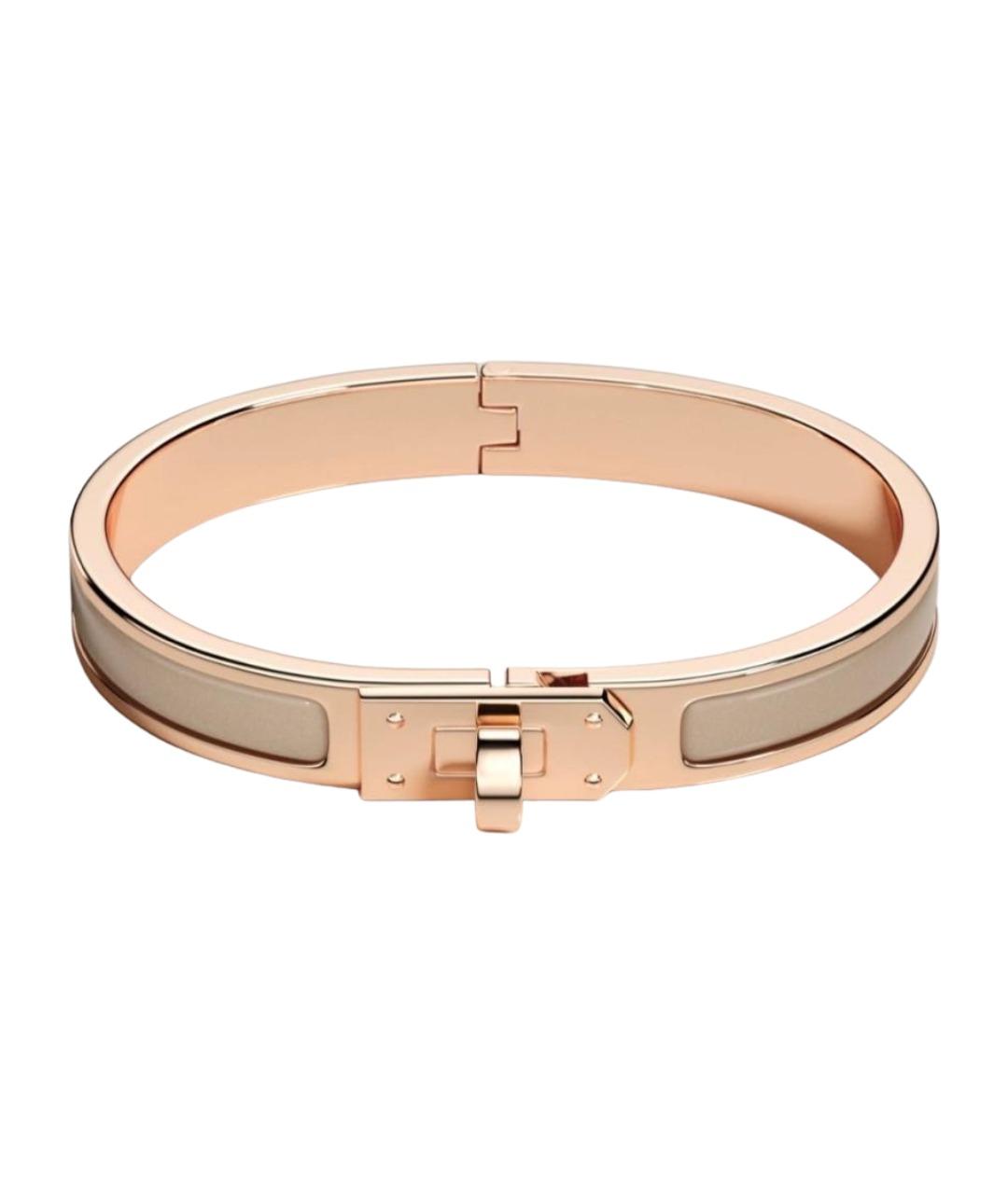 HERMES Бежевый металлический браслет, фото 1