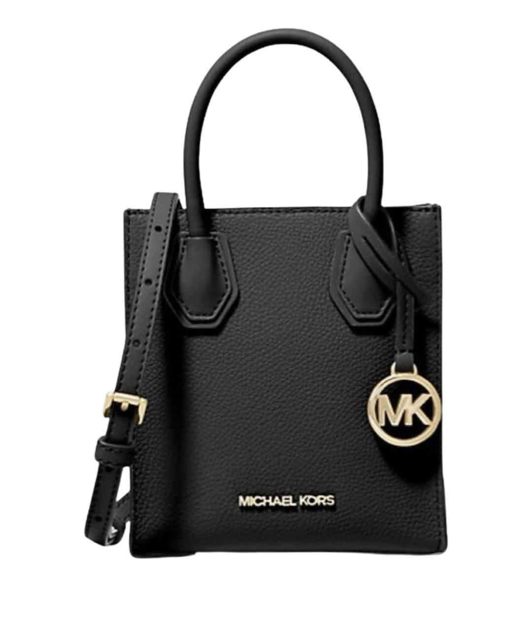 MICHAEL KORS Черная кожаная сумка через плечо, фото 1