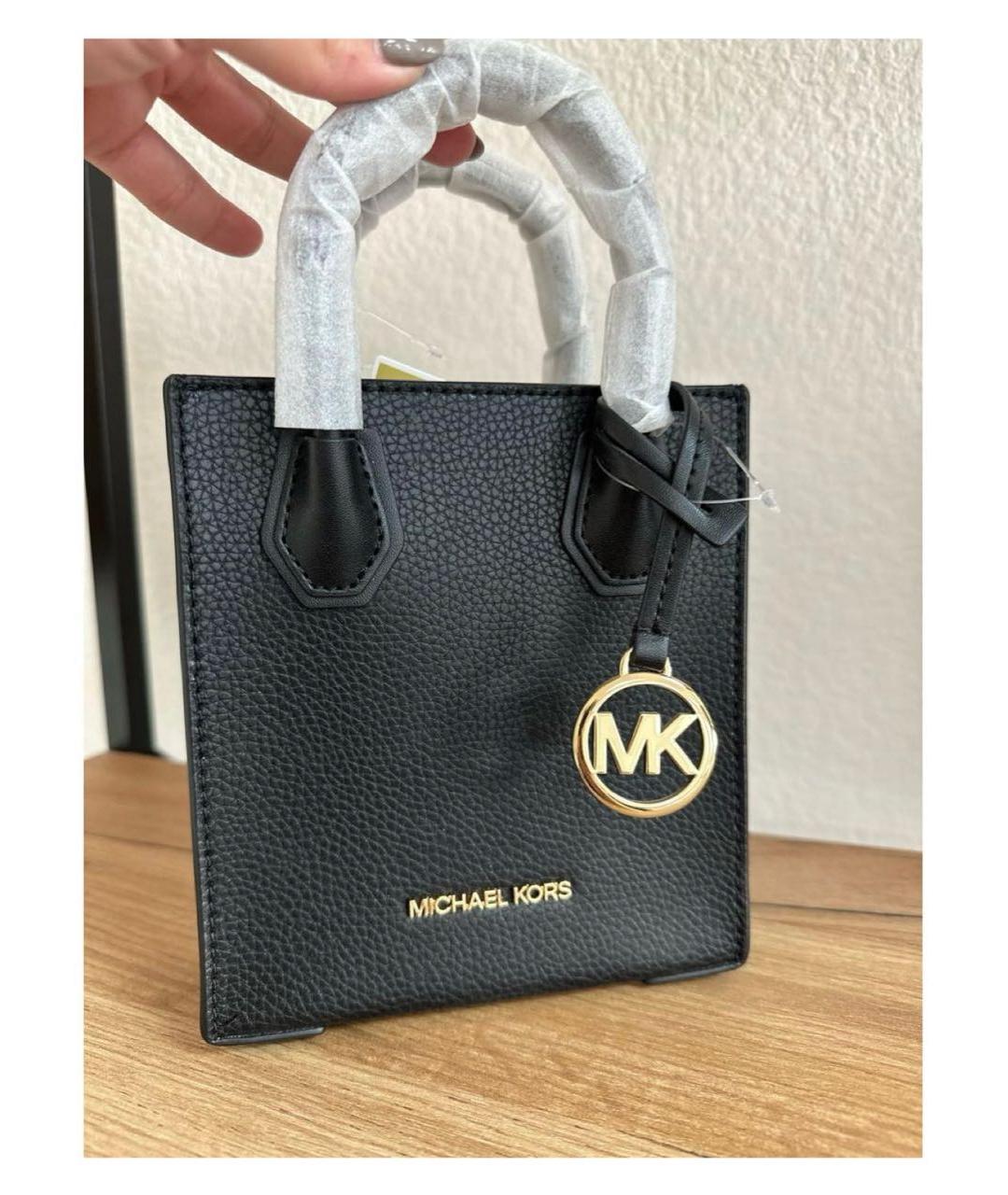 MICHAEL KORS Черная кожаная сумка через плечо, фото 5