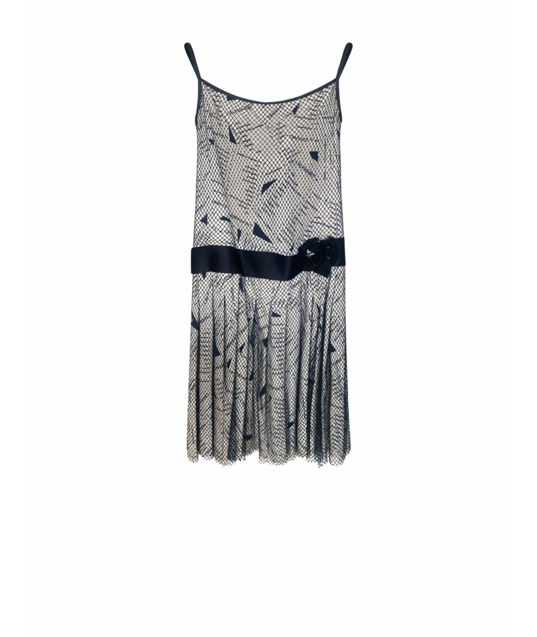 CHANEL Белое шелковое повседневное платье, фото 1