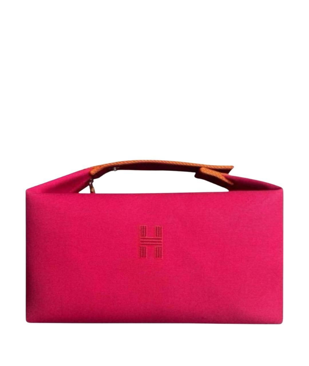 HERMES Розовая хлопковая косметичка, фото 1
