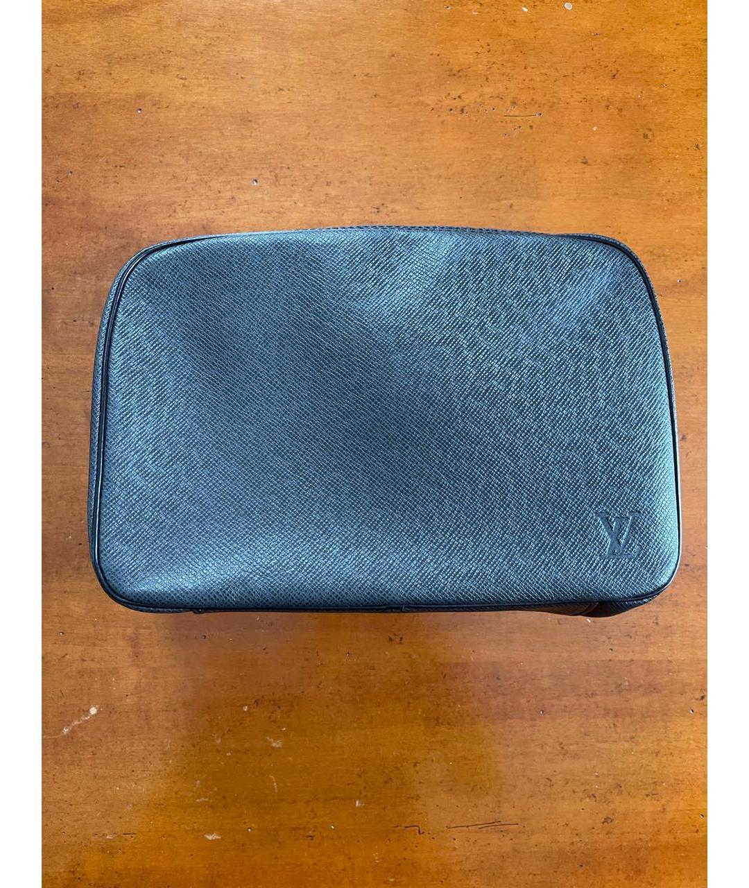 LOUIS VUITTON Черный кожаный кошелек, фото 6