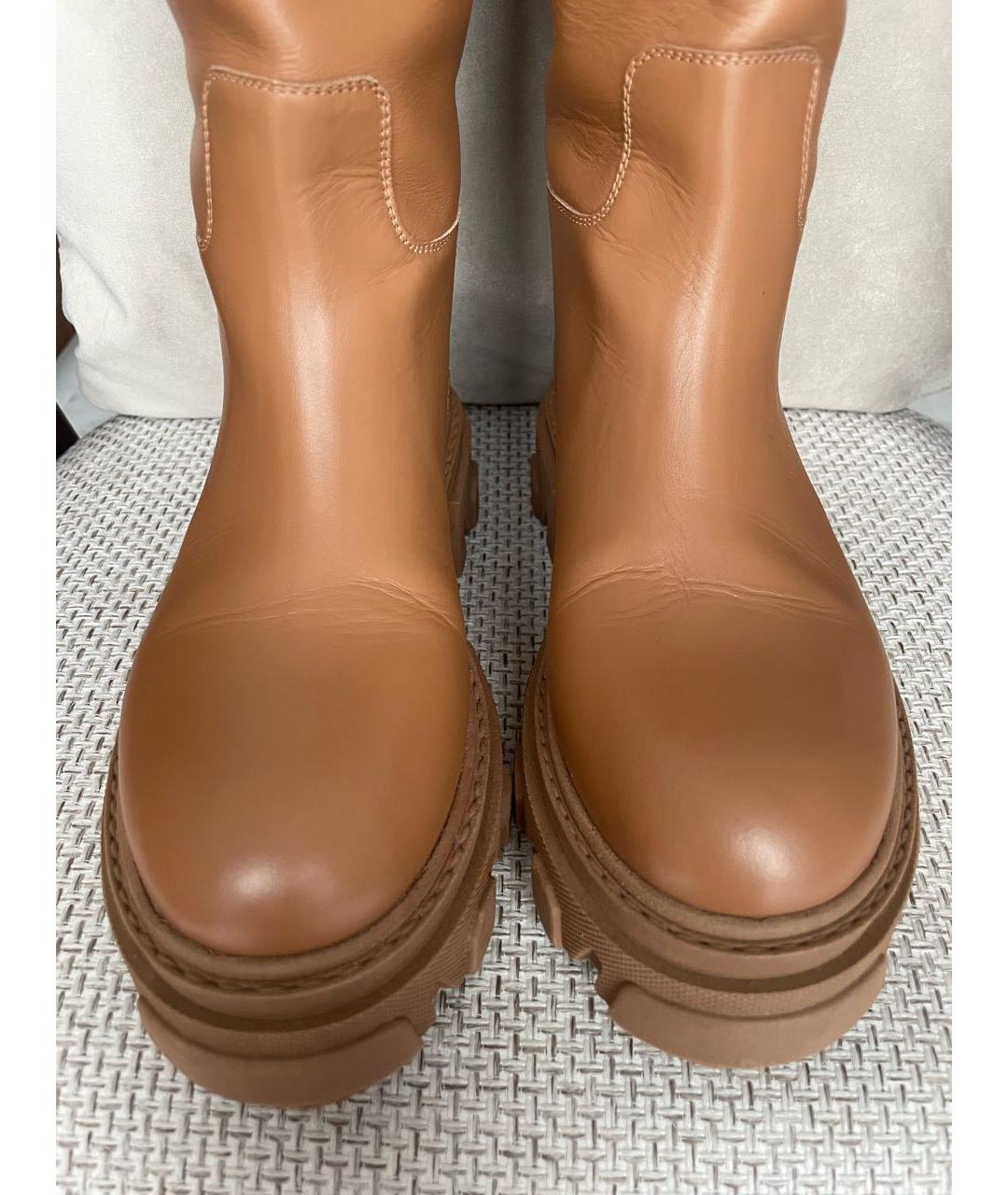 GIA COUTURE Коричневые кожаные сапоги, фото 3