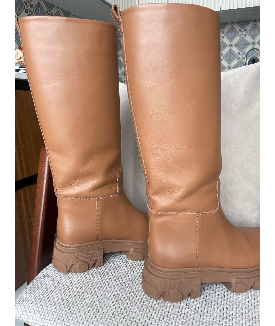 GIA COUTURE Коричневые кожаные сапоги, фото 7