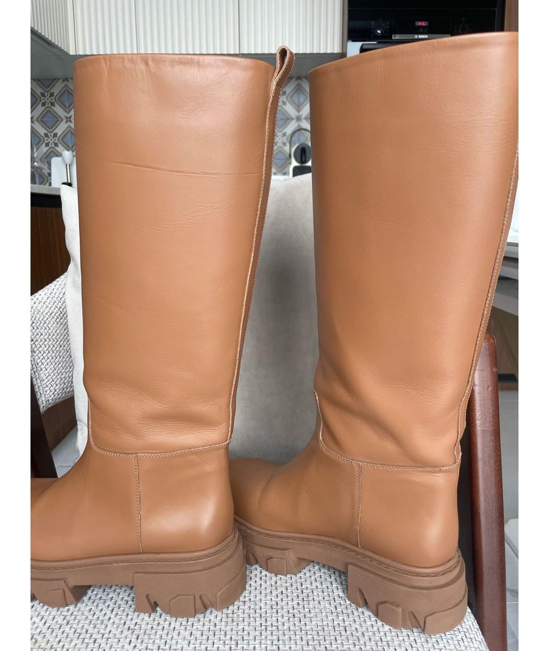 GIA COUTURE Коричневые кожаные сапоги, фото 6