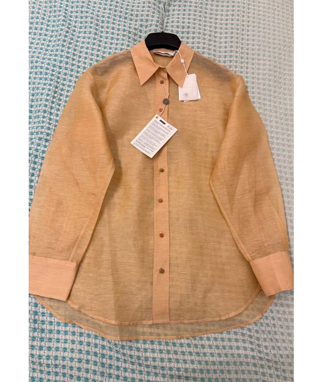 ZIMMERMANN Бежевая льняная блузы, фото 2