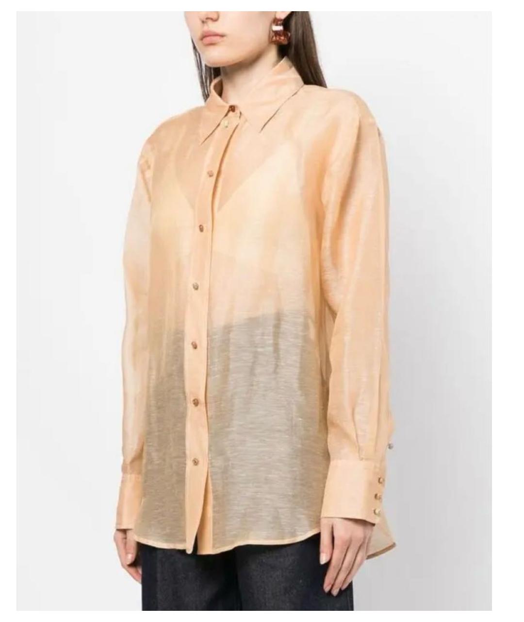 ZIMMERMANN Бежевая льняная блузы, фото 8