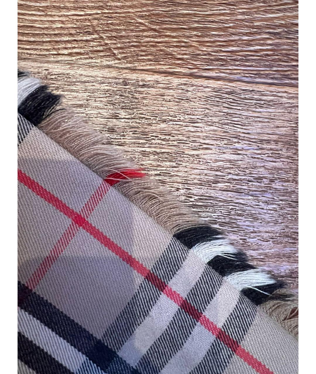 BURBERRY Бежевая шерстяная юбка миди, фото 5