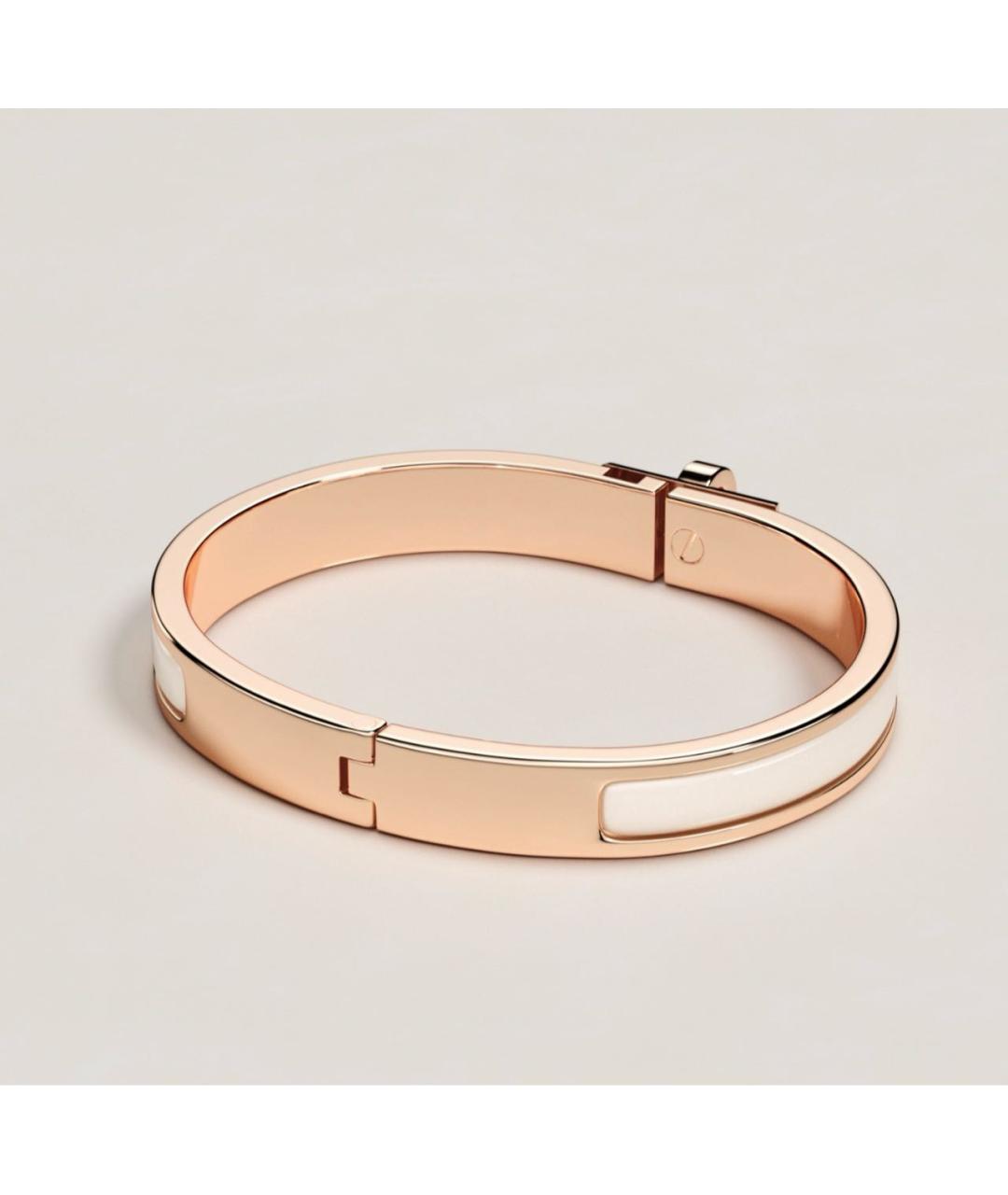 HERMES Белый металлический браслет, фото 2