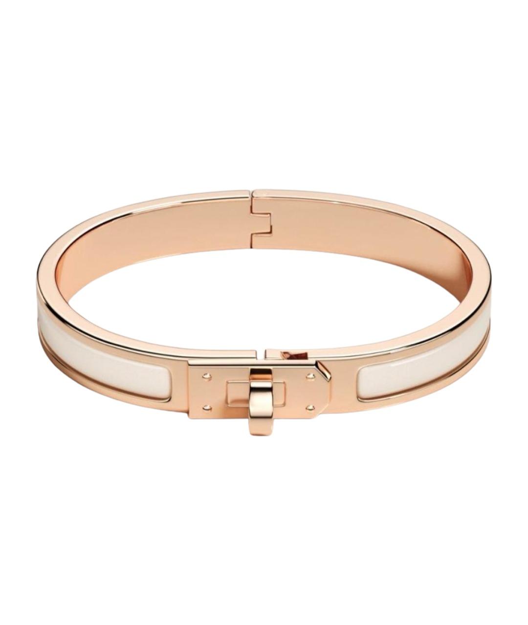 HERMES Белый металлический браслет, фото 1